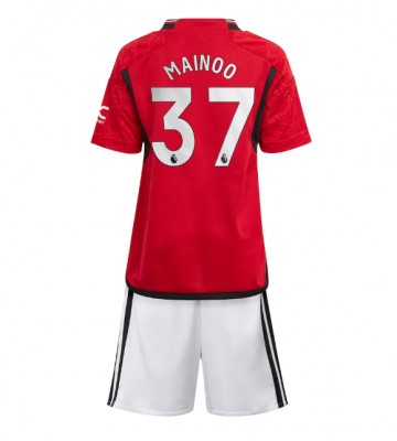Manchester United Kobbie Mainoo #37 Replika Babytøj Hjemmebanesæt Børn 2023-24 Kortærmet (+ Korte bukser)
